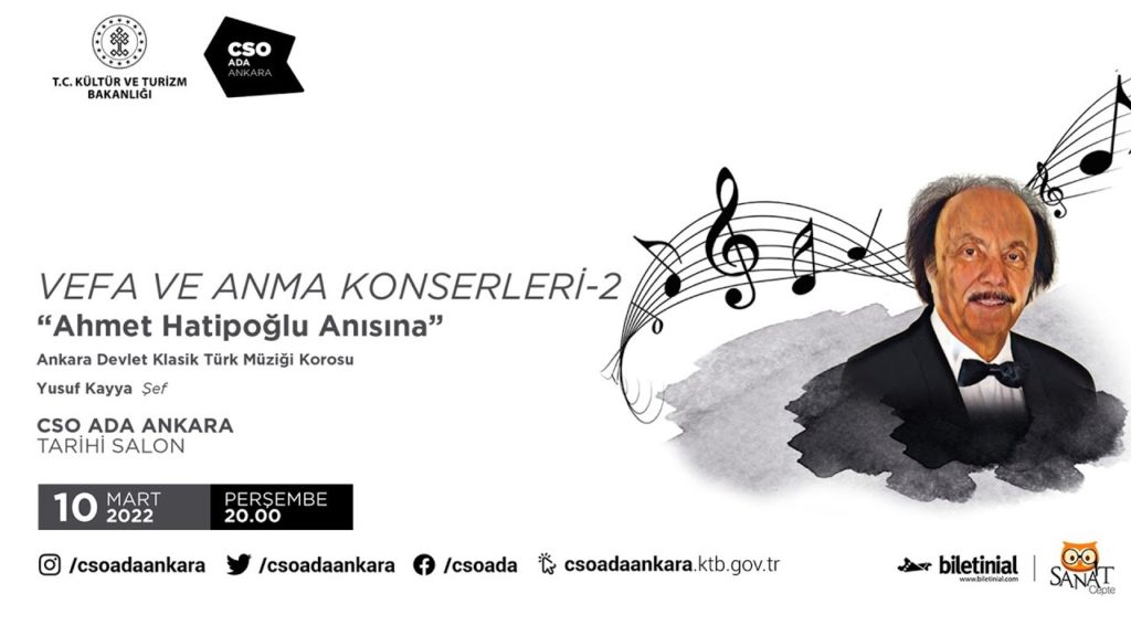 “Ahmet Hatipoğlu” Anısına Vefa ve Anma Konserleri